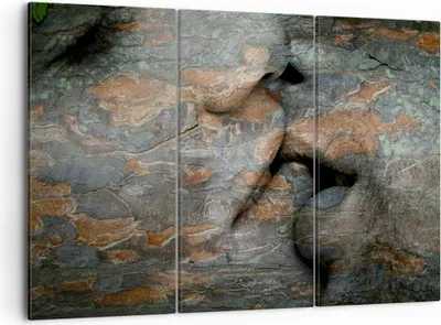 Produktbild von Bild auf Leinwand - Leinwandbild - Frau Mann Kuss Abstraktion - 105x70cm - Wand Bild - Wanddeko - Leinwanddruck - Bilder - Kunstdruck - Wanddekoration - Leinwand bilder - Wandkunst - CE105x70-2279