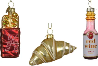 Immagine prodotto di Decorazioni natalizie Delizie francesi Vetro 6 cm rosso