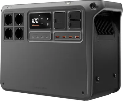 Zdjęcie produktu dla DJI CP.DY.00000171.01, Lithium Manganese Iron Phosphate (LMFP), Prąd przemienny, Zapalniczka, USB, Słoneczny, 2048 Wh, 140 W, Wi-Fi 4 (802.11n), USB Typu-A, USB Type-C