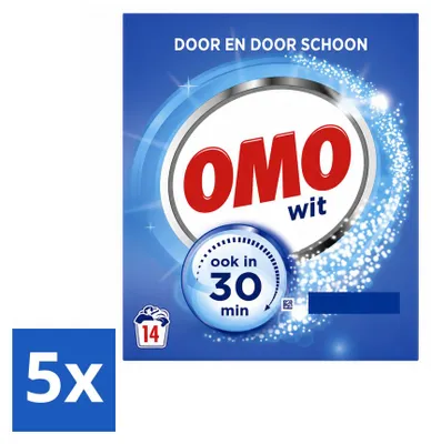 Produktbild von 5 x OMO Vollwaschmittel für weiße Wäsche - Vorteilspackung - 5 Stücke