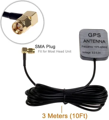 Obrázek produktu pro GPS anténa pro automobily, konektor SMA, aktivní zesilovač signálu, anténní připojovací kabel