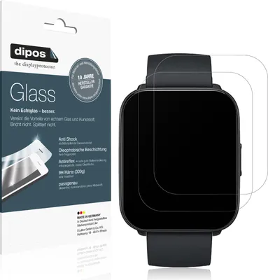 Produktbild von 2x Schutzfolie für Xiaomi Mibro Watch C2 matt - Anti-Shock 9H Folie dipos Glass Kunststoffglas