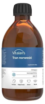 Produktbild von Vitaler's Norwegischer geruchloser Lebertran 250 ml