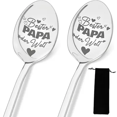 2 Kaffeelöffel mit Gravur – Geschenk für Eltern