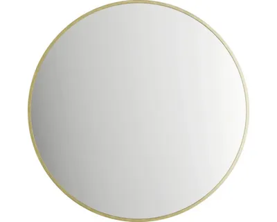 Image de Miroir rond Talos Picasso or Ø 40 cm - avec cadre en aluminium de haute qualité pour une ambiance stylée - miroir de salle de bain rond parfait qui allie élégance et fonctionnalité