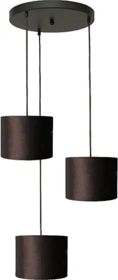 Produktbild von masterlight Pendelleuchte Venus 3-flammig Samt Schwarz Ø45cm
