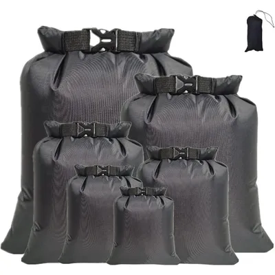 Produktbild von Wasserdichtes Dry Bag Set in 6 Größen für Outdoor & Abenteuer, Trockenbeutel Packsack