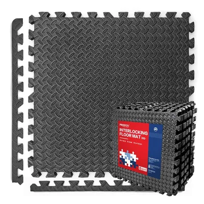 Zdjęcie produktu dla Mata Ochronna Puzzle PROIRON 60x60 Gruba 2 cm Zestaw 6 sztuk Pianka EVA Podłoga do Ćwiczeń