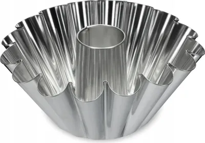Image de Moule à gâteau - Moule à kouglof 22 cm - Fond tubulaire - Métal - Rond - Argent