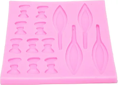 Produktbild von Silikon Fondant Formbogen und Kaninchenohrmuster wiederverwendbares Tablett für die Kuchendekoration