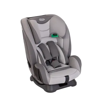 Produktbild von Graco FlexiGrow™ R129 Kindersitz, Autositz vorwärtsgerichtet ab 15 Monaten bis ca. 12 Jahre (76-145 cm), Installation mit Fahrzeuggurt, grau, Quartz