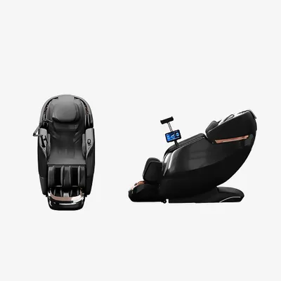 Image de Fauteuil de massage intégral de luxe 4D avec rail SL intelligent, thermothérapie, Bluetooth & massage profond Noir L155xL76xH116cm /GH-G6Hei/