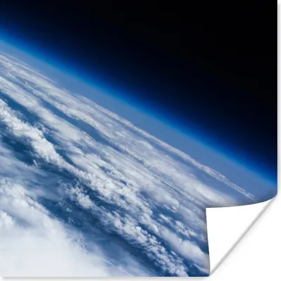 Produktbild von MuchoWow® Poster Erde - Weltraum - Wolken 100x100 cm - Babyzimmer