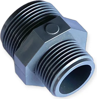 Produktbild von PVC-U Reduziernippel mit 2-fach Aussengewinde 1 1/4" x 1"