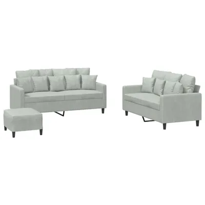 Produktbild von VidaXL 3201710, Grau, Schaum, Metall, Polyester, Polywood, Textil, 158 cm, 77 cm, 80 cm