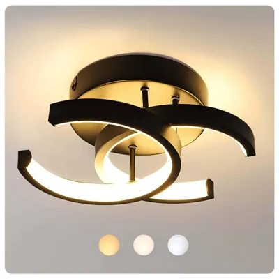 Produktbild von Deckenleuchten 3-Farbige Decken-Lampe Dimmbar LED Deckenleuchte LED fest integriert, Warmweiß, Neutralweiß, Kaltweiß, Wohnzimmer Flur Eingang