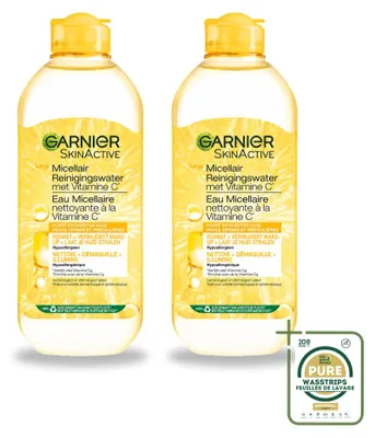 Produktbild von 2 x Garnier SkinActive Micellair Reinigingswater Vitamine C 400 ml - Vorratspackung - 2 Stücke