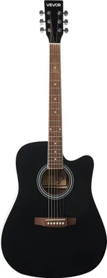 Immagine prodotto di 41 in Cutaway Chitarra acustica Pacchetto per principianti con custodia morbida per adulti Nero