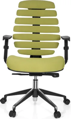 Obrázok produktu pre hjh OFFICE Profesionálna kancelárska stolička ERGO LINE II Ergonomická kancelárska stolička s podrúčkami látka zelená Otočná stolička do kancelárie, domácnosti