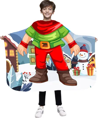 Productafbeelding van Kinderkapsalon-schort, 85x110 cm, professionele schort voor kapsalons, schoonheidssalons en thuisgebruik, kleurrijk, motief: elf [111]