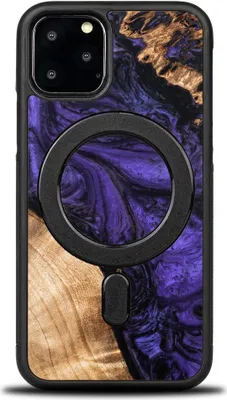 Immagine prodotto di Custodia in legno per iPhone 11 Pro, Bewood Unique Violet per MagSafe