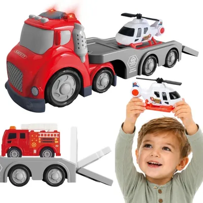 Zdjęcie produktu dla WOOPIE Czerwona Laweta Straży Pożarnej City Truck Efekty Dźwiękowe i Świetlne