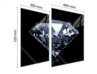 Image de Plaque De Protection Des Vitres Pour Herd 70X52 Diamant