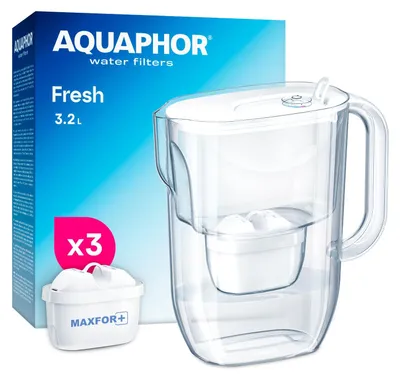 Wasserfilterkanne 3,2 l mit 3 MAXFOR+ Filtern, weiß