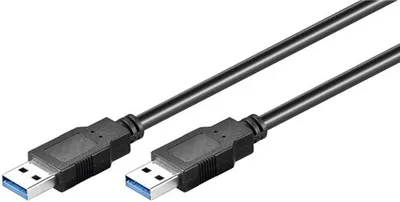 Produktbild von USB Kabel 93929 USB 3.0 3m A/A-Stecker schwarz Packung mit 10 Stück