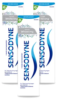 Immagine prodotto di 3 tubetti di dentifricio Sensodyne Gentle Whitening - 75 ml - confezione  - 3 pezzi