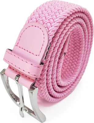 Produktbild von Glamexx24 Uni Elastischer Stoffgürtel Geflochtener Stretchgürtel Dehnbarer Gürtel für Damen und Herren-Farbe: HellRosa -Größe: 105