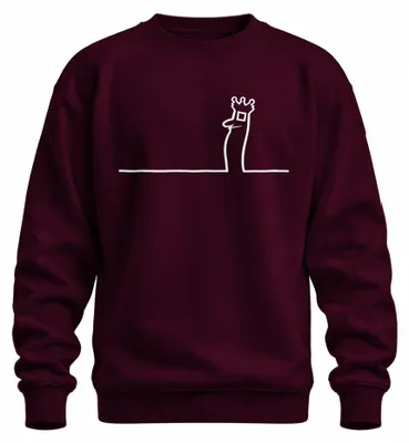 Immagine prodotto di Felpa con cappuccio, modello "Linea Balum Strichmännchen Osvaldo Zeichentrick Cavandoli", colore bordeaux, taglia S