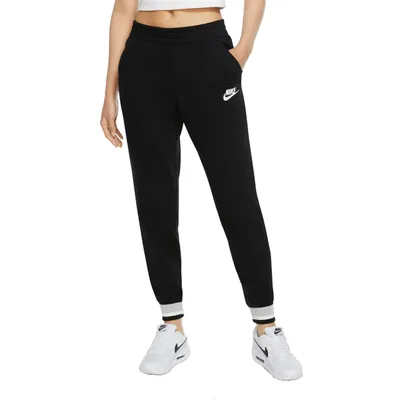 Produktbild von Nike W Nsw Hrtg Pant Flc Black/Grey Fog/White L