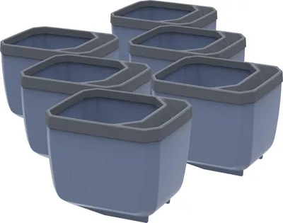 Produktbild von HERBS BUDDY Kräutertopf blau | Kräutertöpfe von Gusta Garden, Menge (Stück):6 Stück