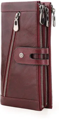 Produktbild von Echtes Leder Portemonnaie für Damen – Handytasche und Kartenetui