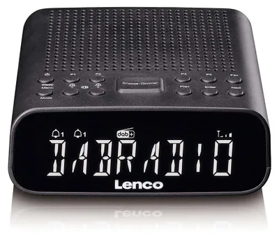 Produktbild von LENCO CR-606BK – Radiowecker mit DAB+/FM, Bluetooth® und großem dimmbaren LCD-Display – Schwarz