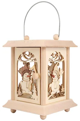 Produktbild von Tischlaterne Schneemann (22cm) von Drechslerei Kuhnert