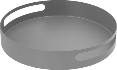 Obrázek produktu pro Police na koření Lazy Susan – otočný organizér – 25 × 5 cm – 1 úroveň – otočný o 360° – lakovaná ocel – nosnost 7,5 kg – světle šedá