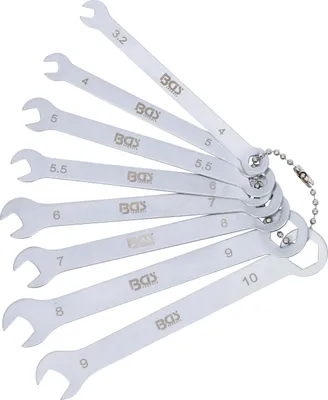 Produktbild von BGS 8646 Maul-Ringschlüssel-Satz, Mini-Ausführung, 4 - 10 mm, 8-tlg.