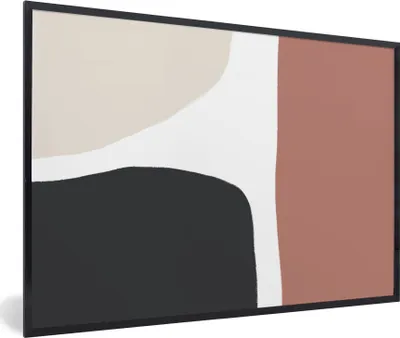 Produktbild von MuchoWow® Gerahmtes Poster Pastell - Abstrakt - Design 90x60 cm - Poster mit Schwarzem Bilderrahmen Wandposter Rahmen Foto Bilder - Fotorahmen - Foto-Plakat