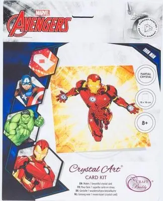 Produktbild von Crystal Art Card Ironman 18x18cm