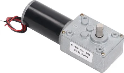 Zdjęcie produktu dla DC24V Samoblokujący silnik z przekładnią ślimakową Odwracalny silnik z redukcją prędkości z jednym wałem 634JSX 31ZY 60 obr