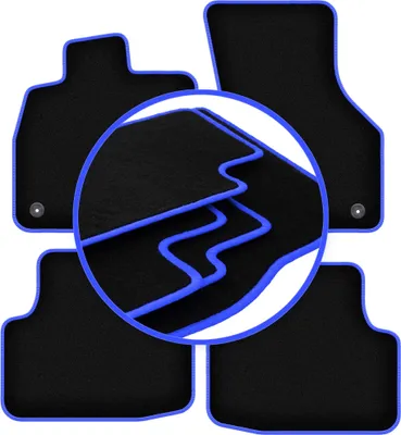 Image de Tapis de sol CARLUX-BLUE pour : Skoda Octavia IV A7 Berline, Break, Variant, Liftback (2020-)