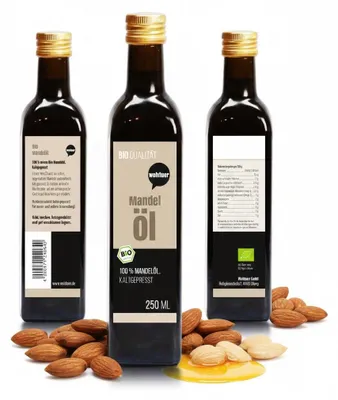 Produktbild von Wohltuer  Mandelöl - Nativ gepresst und 100% rein Natur (ab 250 ml) - 250ml