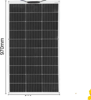 Immagine prodotto di Pannello solare flessibile, alta efficienza 21%-22%, gamma, 100w 970x550mm-a