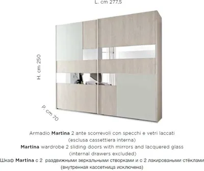 Produktbild von Kleiderschrank Schwebetüren Spiegel Schränke Schlafzimmer Italienische Möbel