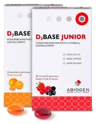 Obrázek produktu pro D3BASE JUNIOR 30 žvýkacích bonbónů s ovocnou příchutí lesních plodů