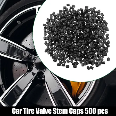Image de Bouchons De Valve Universels Pour Pneus De Voiture, En Plastique, Noirs, 500 Pièces