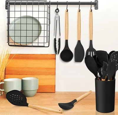 Produktbild von Famanu Küchenutensilien Set - 15-teilig, Schwarz