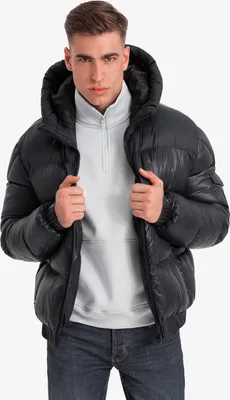 Obrázok produktu pre Ombre Clothing Pánska zimná bunda Ayouber čierna XL